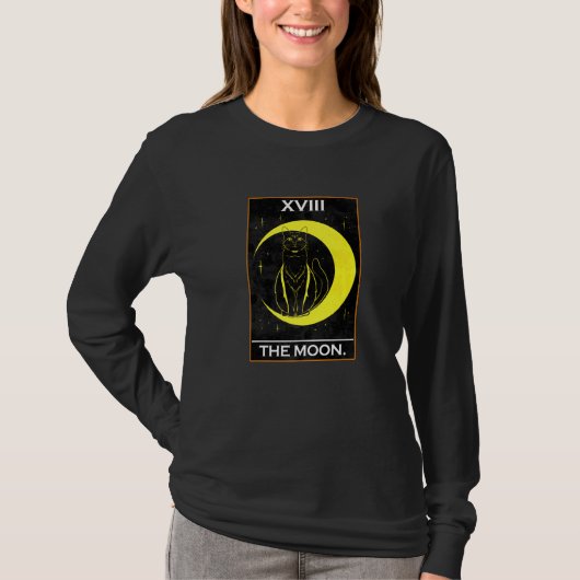 猫の月タロットカード Tシャツ (正面)