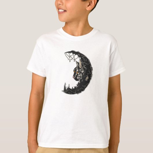 猫の月 Tシャツ (正面)