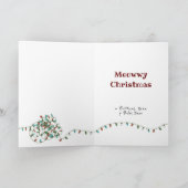 猫の木おもしろいのオーナメントの歴史クリスマスカード シーズンカード (内部)