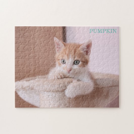 猫の木にオレンジキャット/オレンジキッテン ジグソーパズル (横)