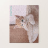 猫の木にオレンジキャット/オレンジキッテン ジグソーパズル (縦)