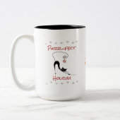 猫の木の休日のマグ ツートーンマグカップ (左)