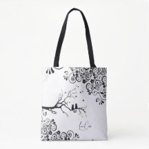 猫の木の愛のハート白黒単語文字