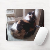 猫の木の茶色のぶち猫 マウスパッド (マウス)