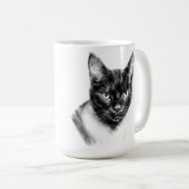 猫の木炭 コーヒーマグカップ (正面右)