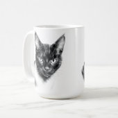 猫の木炭 コーヒーマグカップ (正面左)