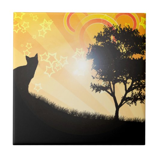 猫の木 タイル (正面)