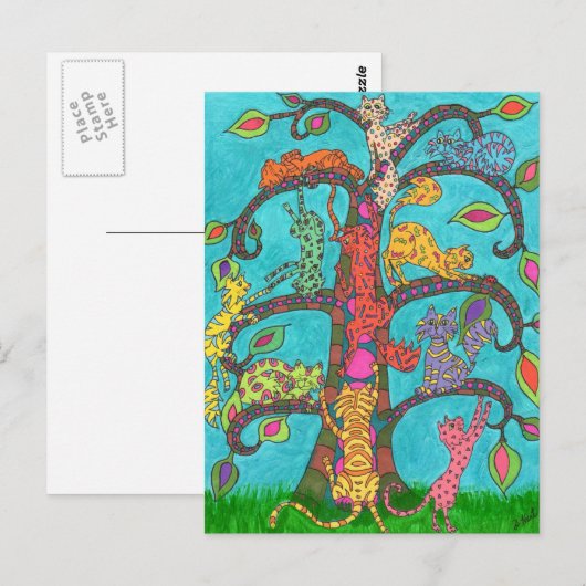 猫の木 ポストカード (正面/裏面)