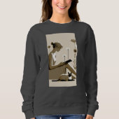 猫の本読、子猫デザインTシャツ(&C) スウェットシャツ (正面)