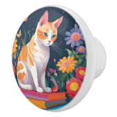 猫の本 セラミックノブ (右)