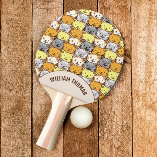 猫の束パーソナライズされた 卓球ラケット