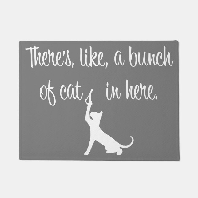 "猫の束"の玄関マット ドアマット (正面)