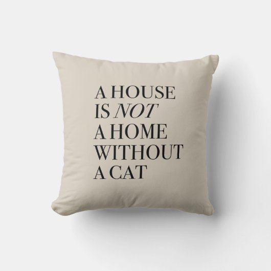 猫の枕のない家ではない クッション (正面)