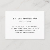 猫の柄、ペットショップ、キャットシッター、猫トリマー 名刺 (裏面)