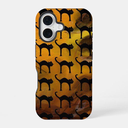 猫の柄 iPhone 16ケース (裏面)