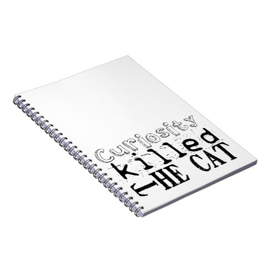 猫の格言ノート人気があるがキュリオシティで死んだ ノートブック (右側)