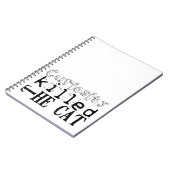 猫の格言ノート人気があるがキュリオシティで死んだ ノートブック (左側)