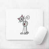 猫の棒の姿のマウスパッド マウスパッド (マウス)