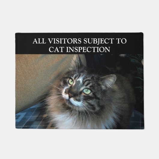 猫の検査が難しいZorroフォーマット ドアマット (正面)