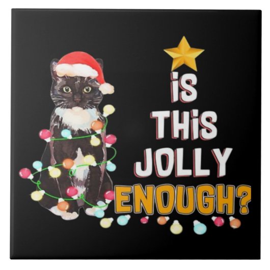 猫の楽しいクリスマス タイル (正面)