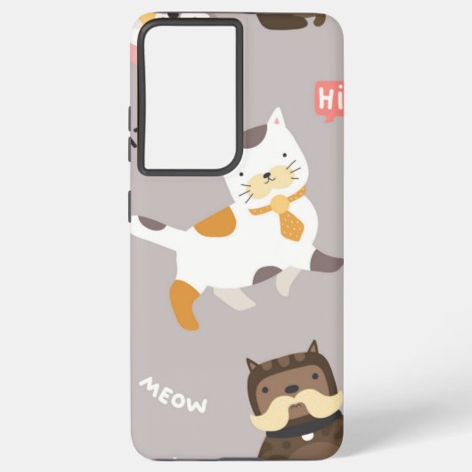 猫の模様 SAMSUNG GALAXYケース (裏面)