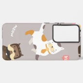 猫の模様 SAMSUNG GALAXYケース (左側面)