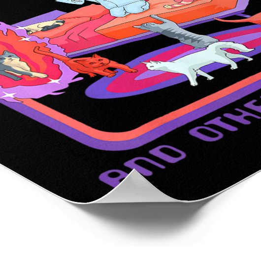 猫の次元へのポータル猫おもしろい子猫の恋人 ポスター (角)