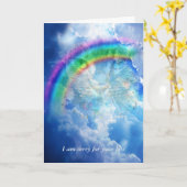 猫の死に対する哀悼 - レインボーブリッジ カード (黄色い花)