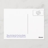 猫の死んだ日の砂糖スカル猫アートポストカード ポストカード (裏面)