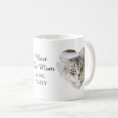 猫の母の写真パーソナライズされた コーヒーマグカップ (正面右)