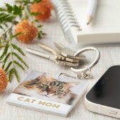 猫の母の写真 キーホルダー (正面右)