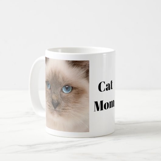 猫の母の写真 コーヒーマグカップ (正面左)