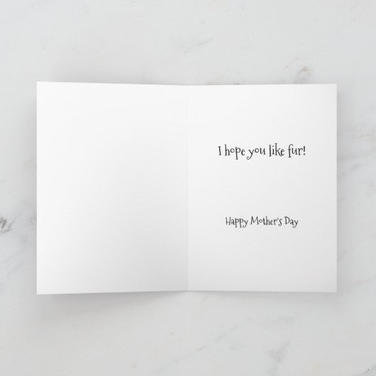 猫の母の日の驚き！ カード (内部)