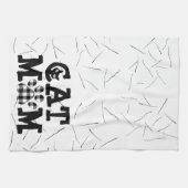 猫の母の猫の毛の絵柄 キッチンタオル (横)