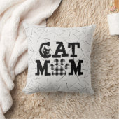 猫の母の猫の毛の絵柄 クッション (ブランケット)