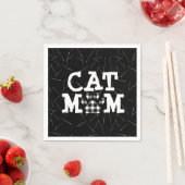猫の母の猫の毛の絵柄 スタンダードカクテルナプキン (インサイチュ)