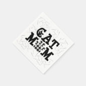 猫の母の猫の毛の絵柄 スタンダードカクテルナプキン (角)