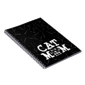 猫の母の猫の毛の絵柄 ノートブック (右側)