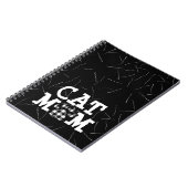 猫の母の猫の毛の絵柄 ノートブック (左側)