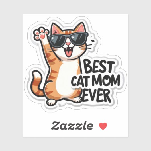 猫の母は絶対にステッカー シール (シート)