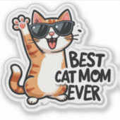 猫の母は絶対にステッカー シール (正面)