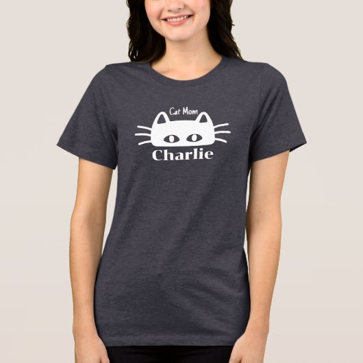 猫の母カスタムの猫名 トライブレンドTシャツ (正面)