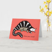 猫の母保護子猫の母の日ママ愛 カード (黄色い花)