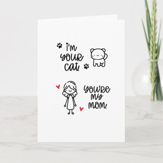 猫の母誕生日カード カード (正面)