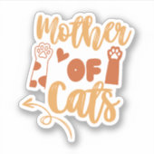猫の母 シール (正面)