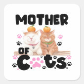 猫の母 スクエアシール (正面)