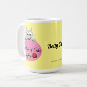 猫の母 可愛いグレー猫と赤いバラ コーヒーマグカップ (正面左)