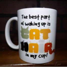 猫の毛がコップに入ってるぞ 面白い猫好きマグカップ コーヒーマグカップ