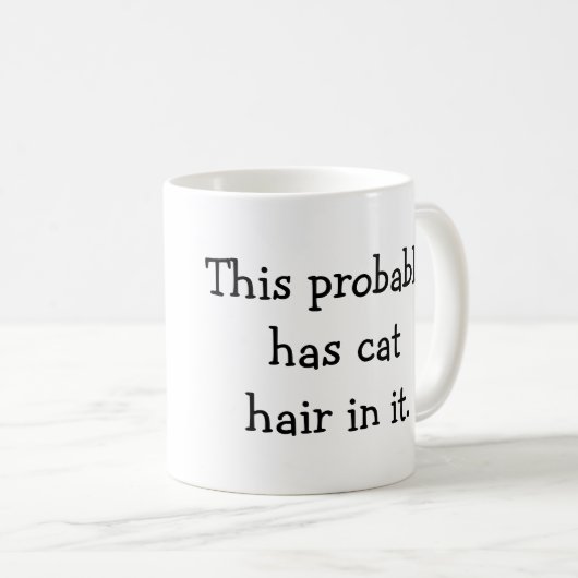 猫の毛が入っているかもしれない – コーヒーマグ コーヒーマグカップ (正面右)