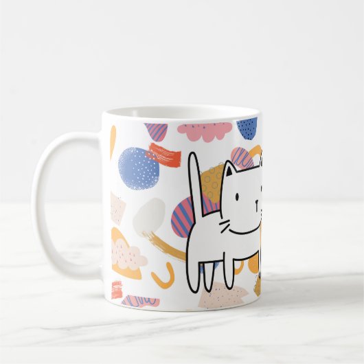 猫の毛が入っている可能性が高い コーヒーマグカップ (左)